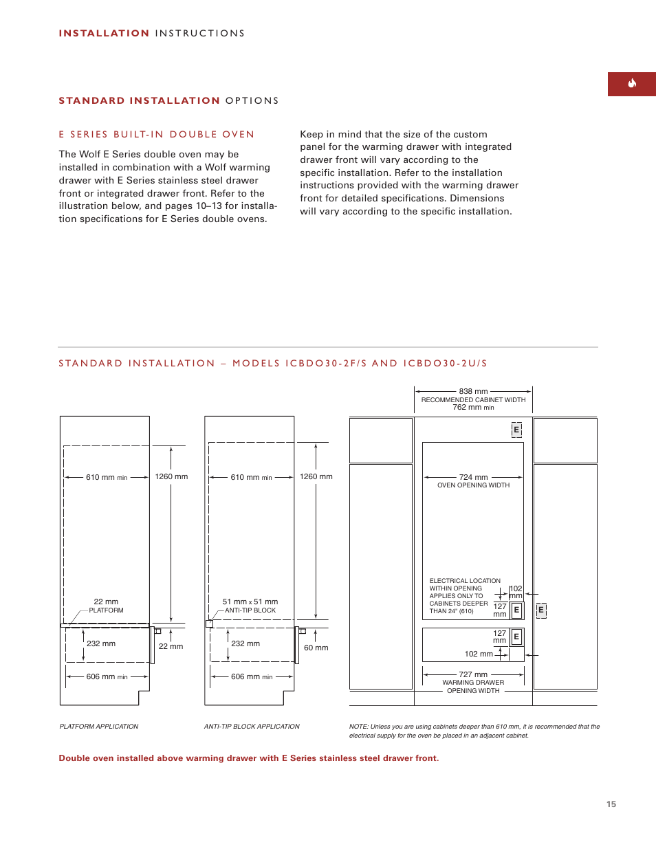 Sub-Zero e Series User Manual | Page 15 / 94