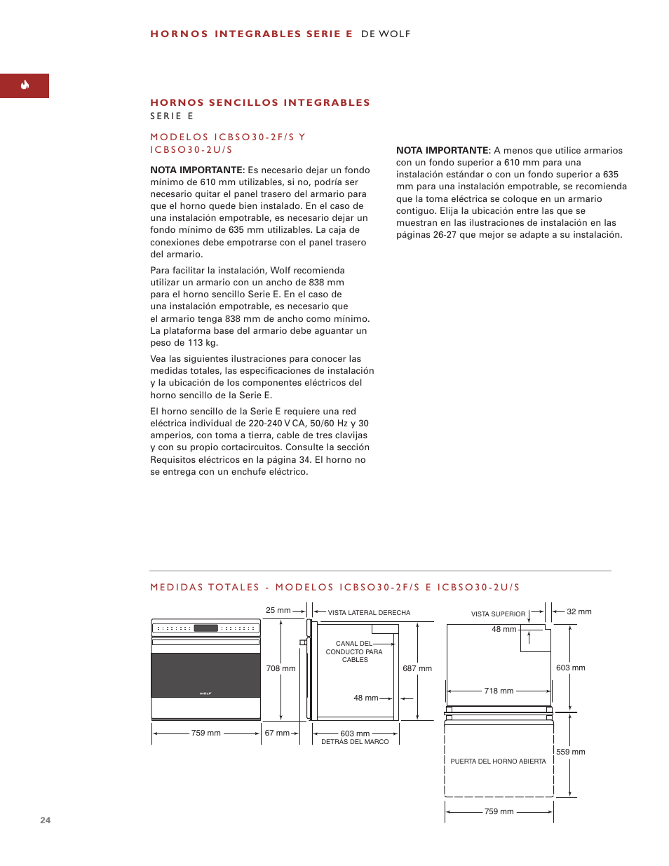 Sub-Zero e Series User Manual | Page 24 / 94