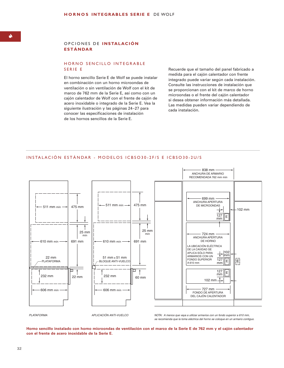 Sub-Zero e Series User Manual | Page 32 / 94