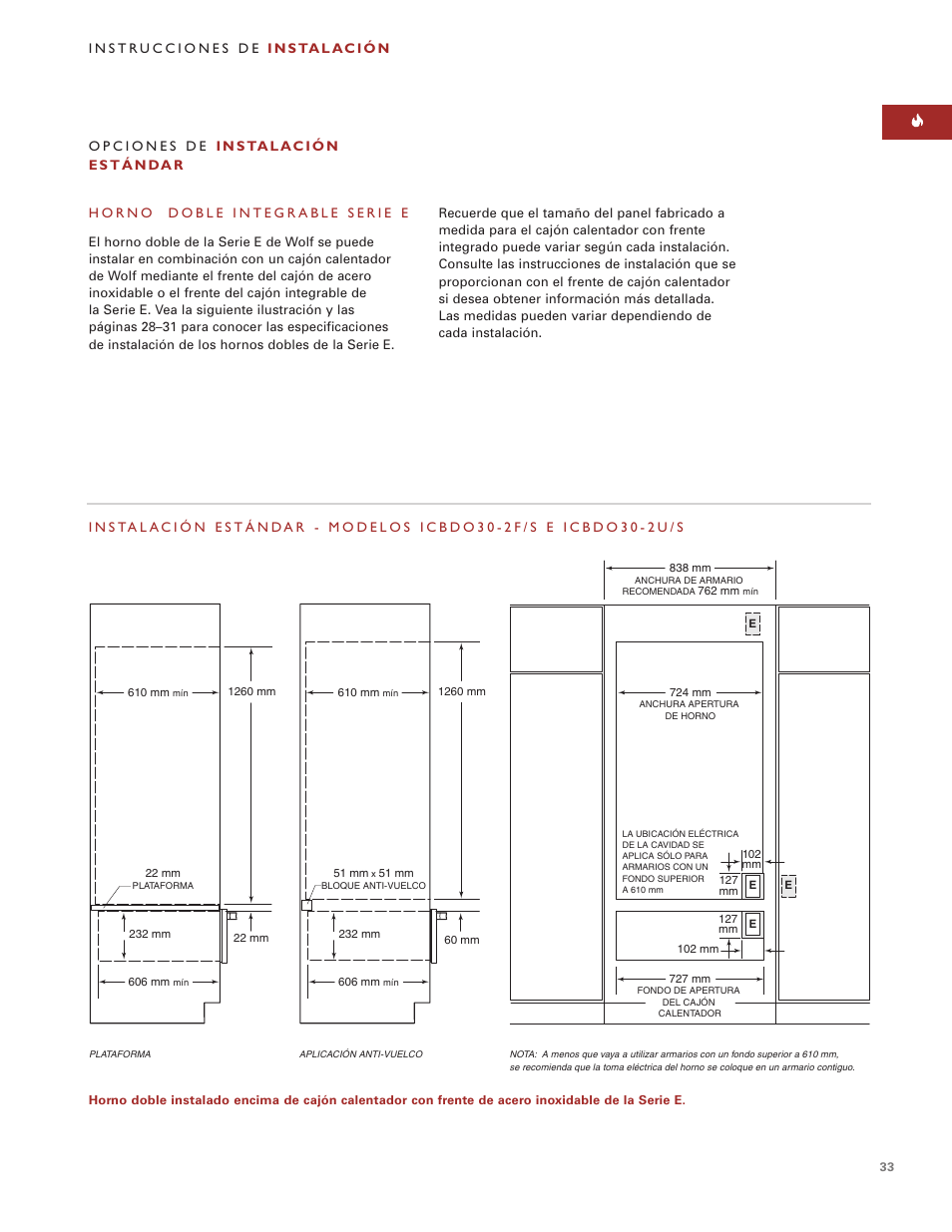 Sub-Zero e Series User Manual | Page 33 / 94