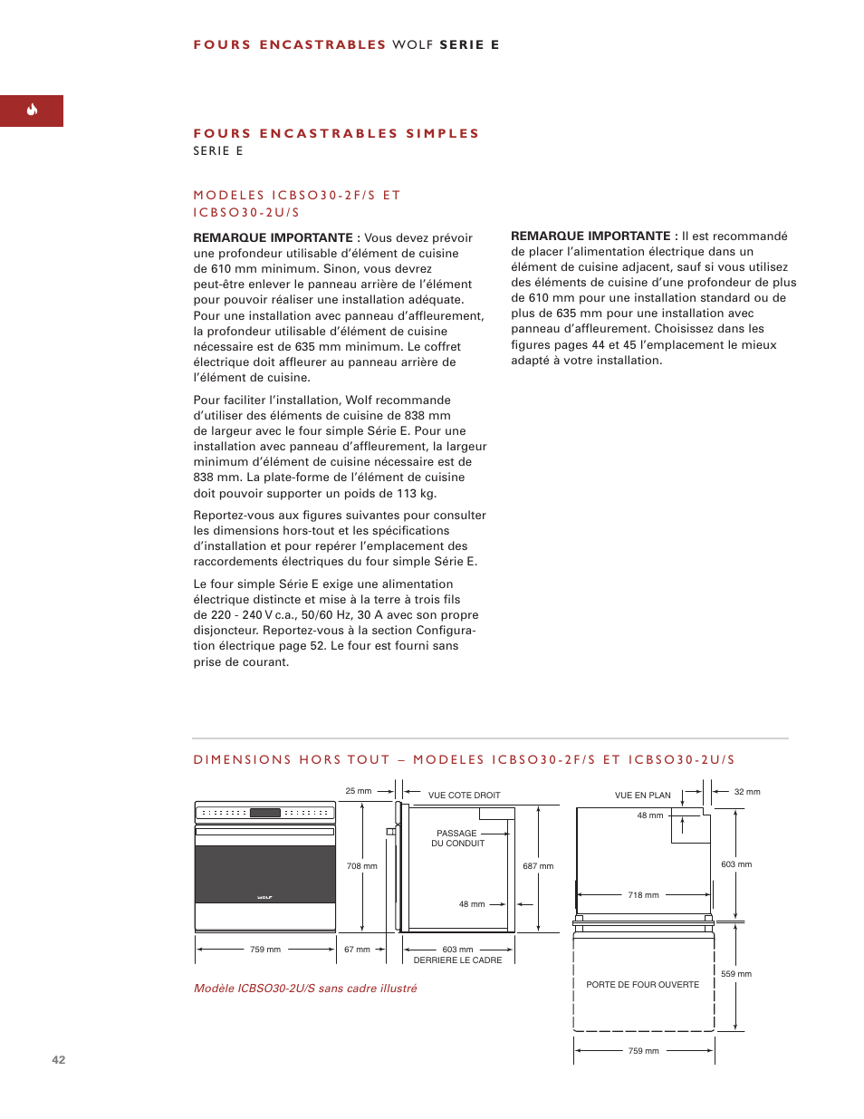 Sub-Zero e Series User Manual | Page 42 / 94