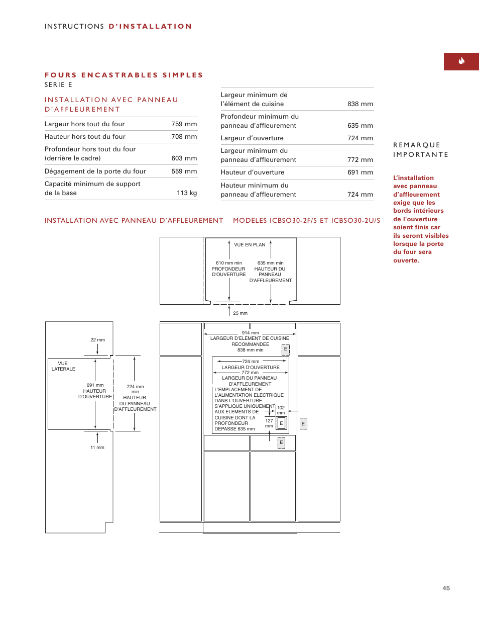 Sub-Zero e Series User Manual | Page 45 / 94