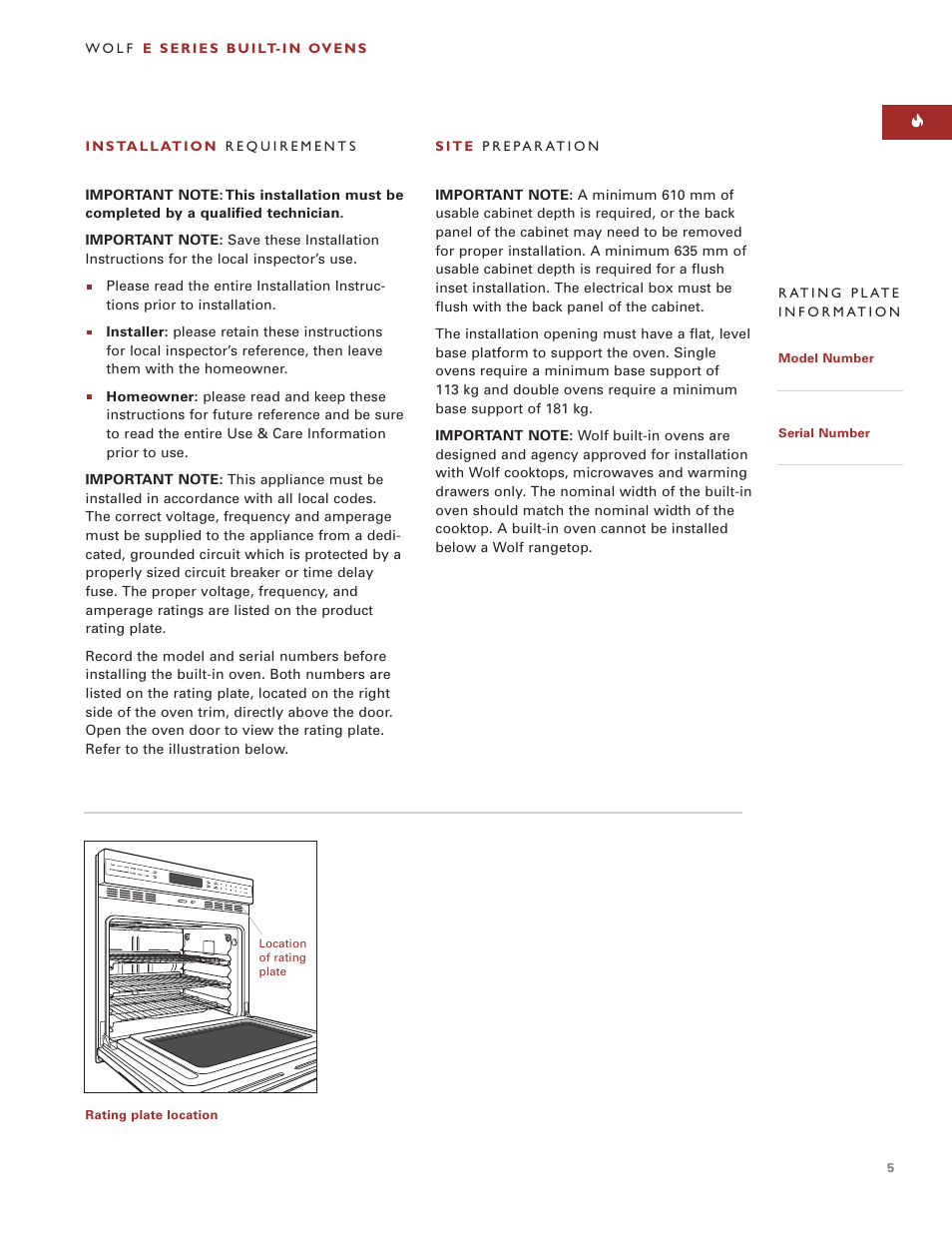 Sub-Zero e Series User Manual | Page 5 / 94