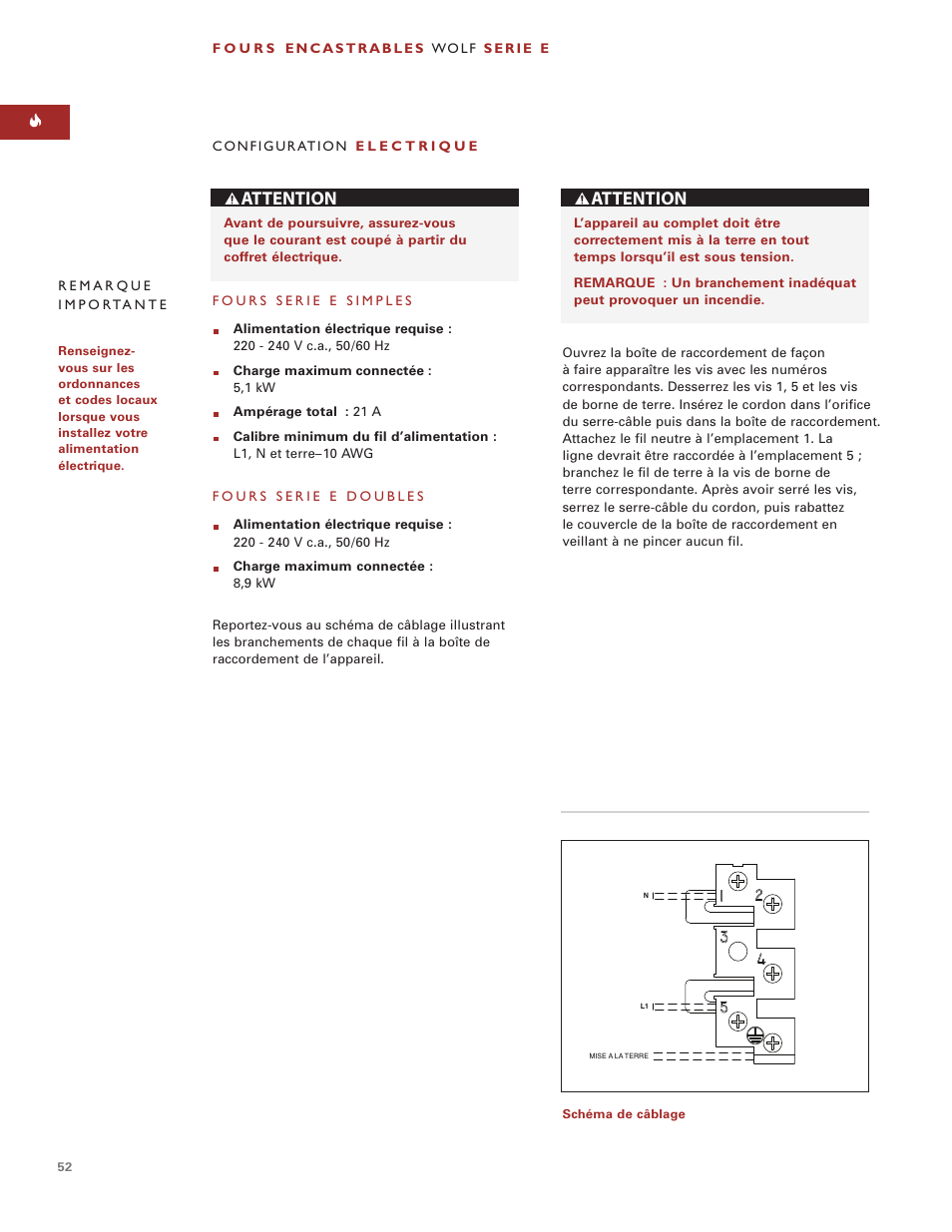 Attention | Sub-Zero e Series User Manual | Page 52 / 94