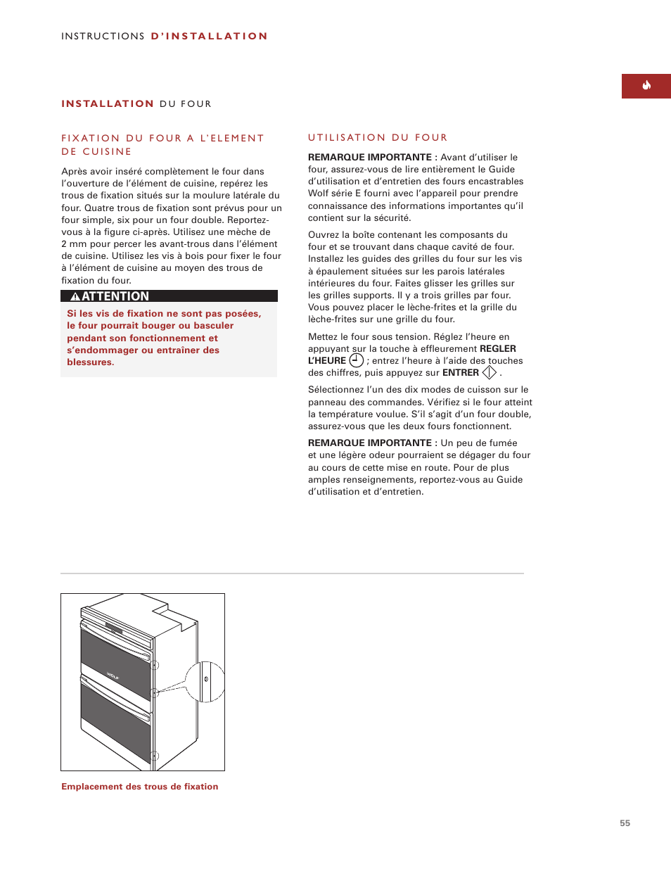 Attention | Sub-Zero e Series User Manual | Page 55 / 94