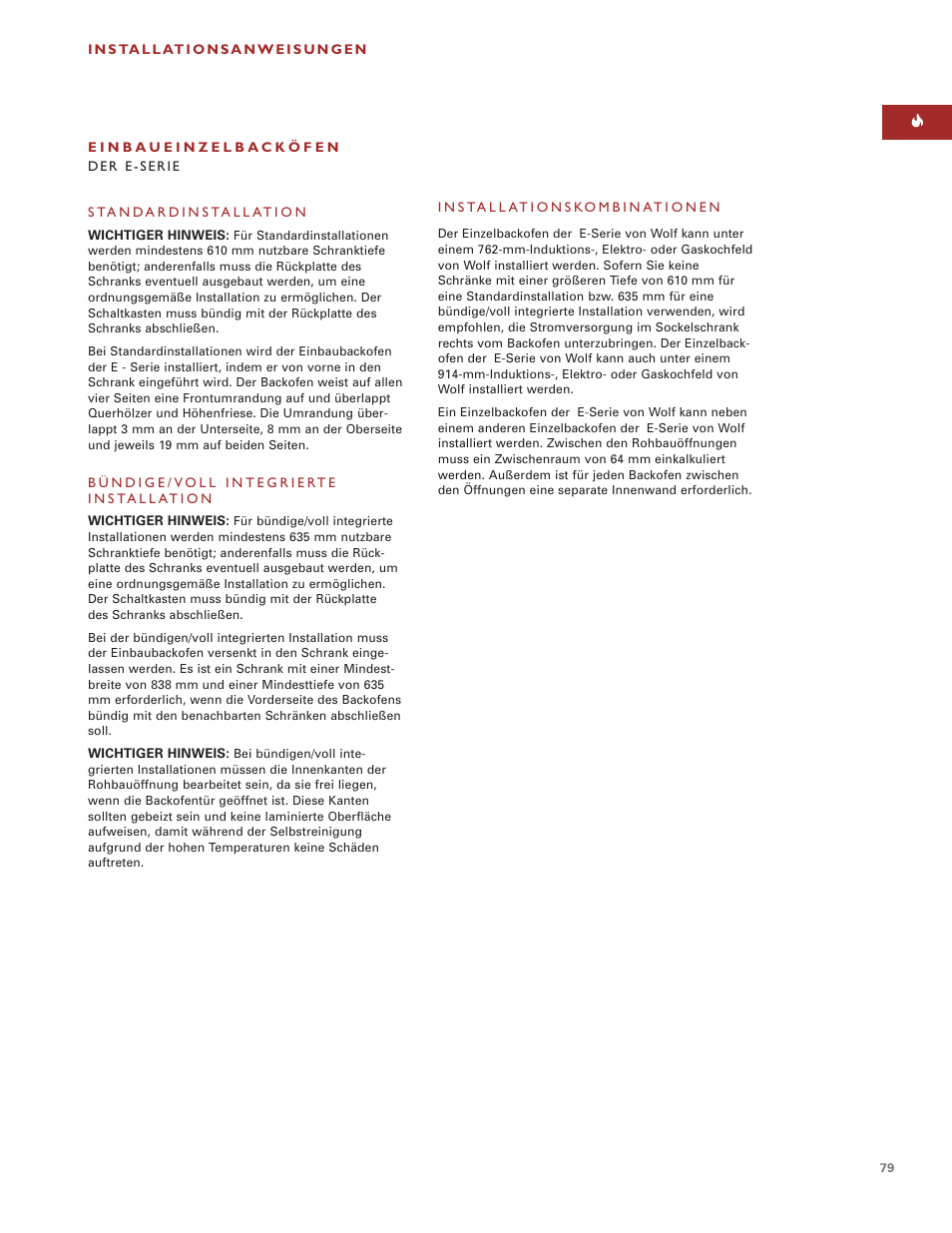 Sub-Zero e Series User Manual | Page 79 / 94