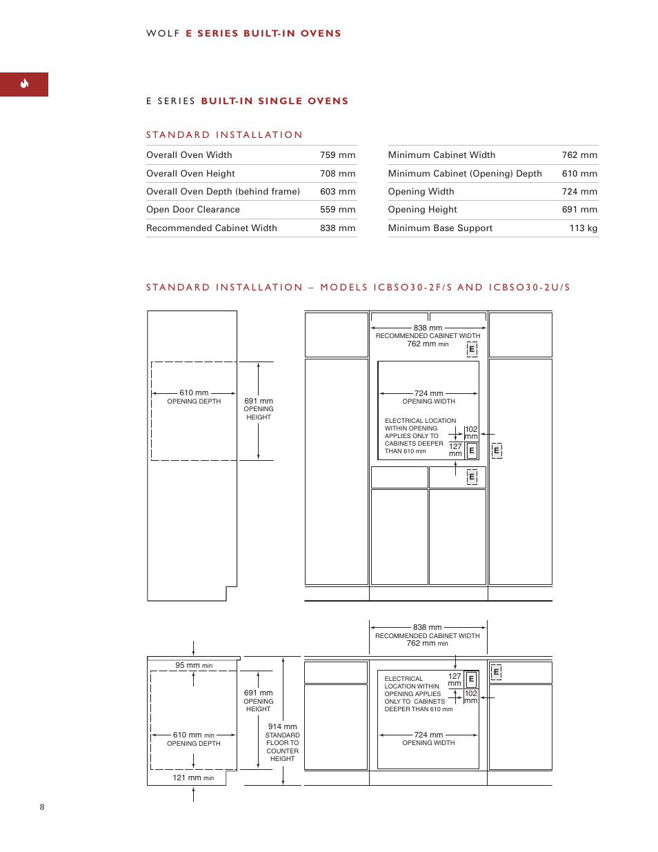 Sub-Zero e Series User Manual | Page 8 / 94