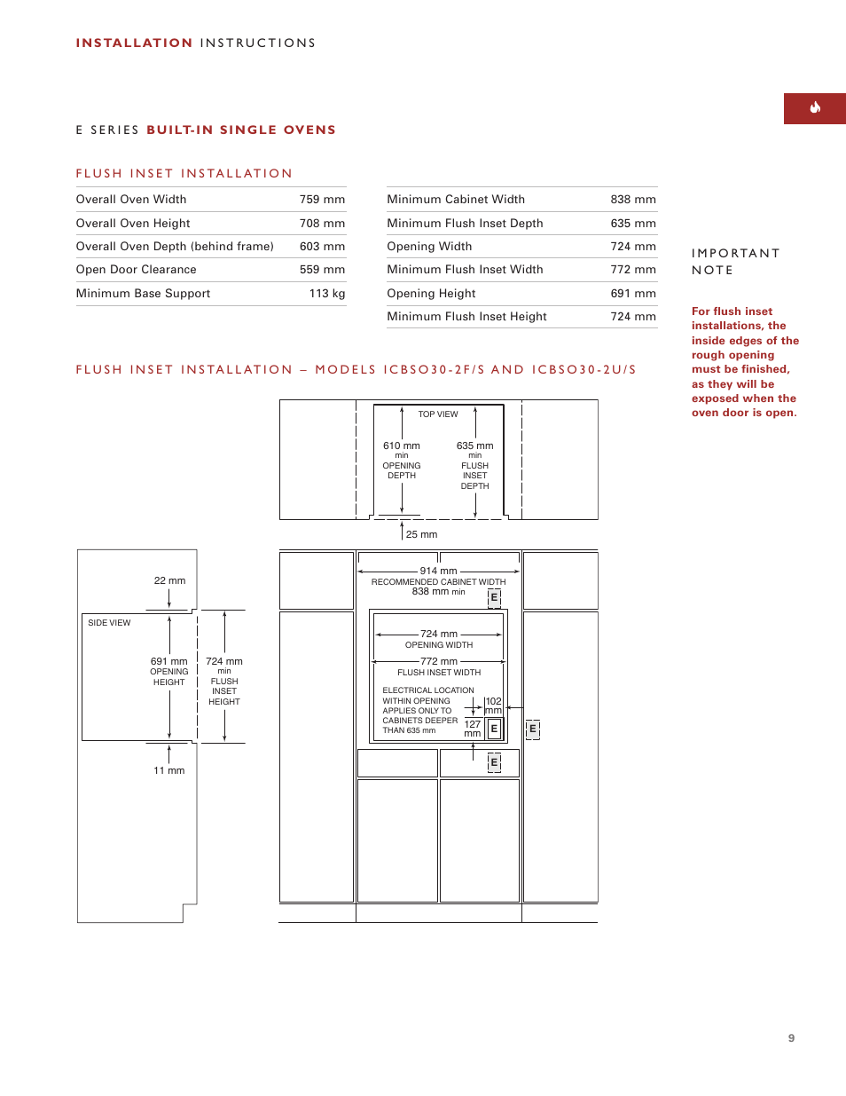 Sub-Zero e Series User Manual | Page 9 / 94