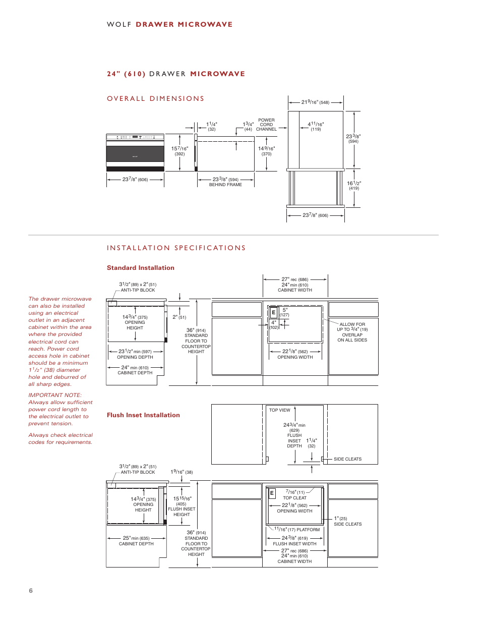Sub-Zero Drawer Microwave User Manual | Page 6 / 12