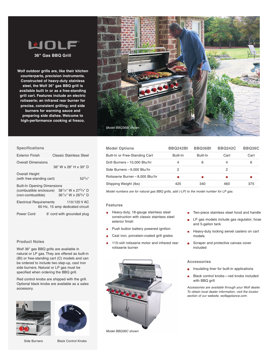 Sub-Zero BBQ242C User Manual | 1 page