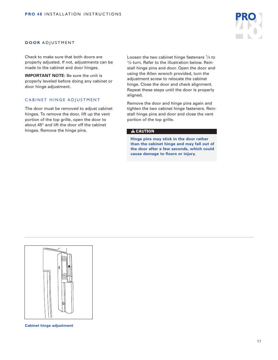 Sub-Zero PRO 48 User Manual | Page 17 / 76