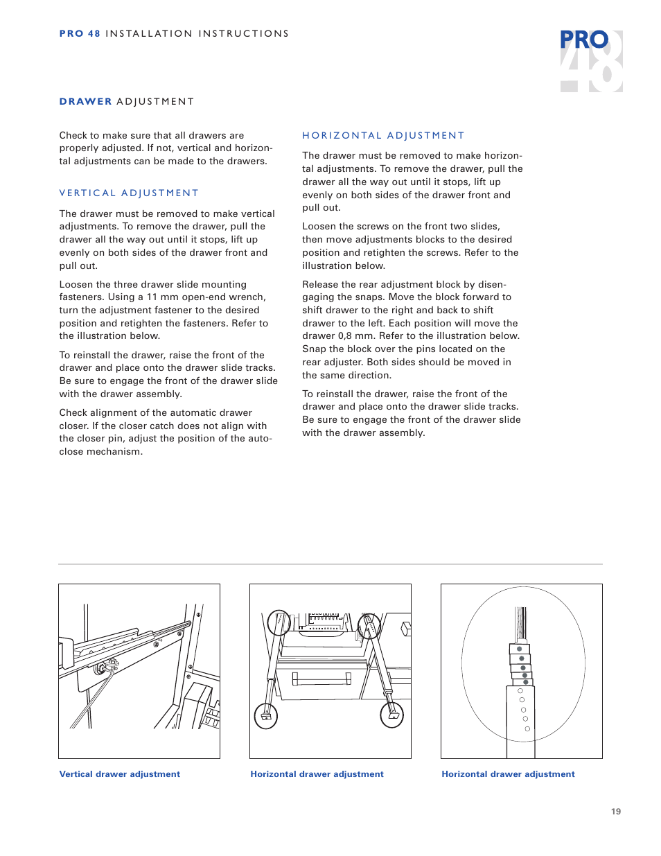 Sub-Zero PRO 48 User Manual | Page 19 / 76