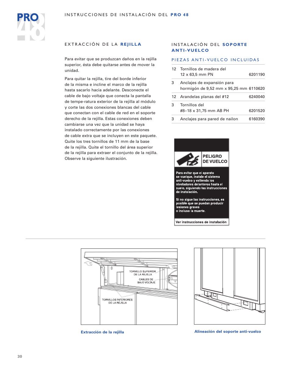 Sub-Zero PRO 48 User Manual | Page 30 / 76