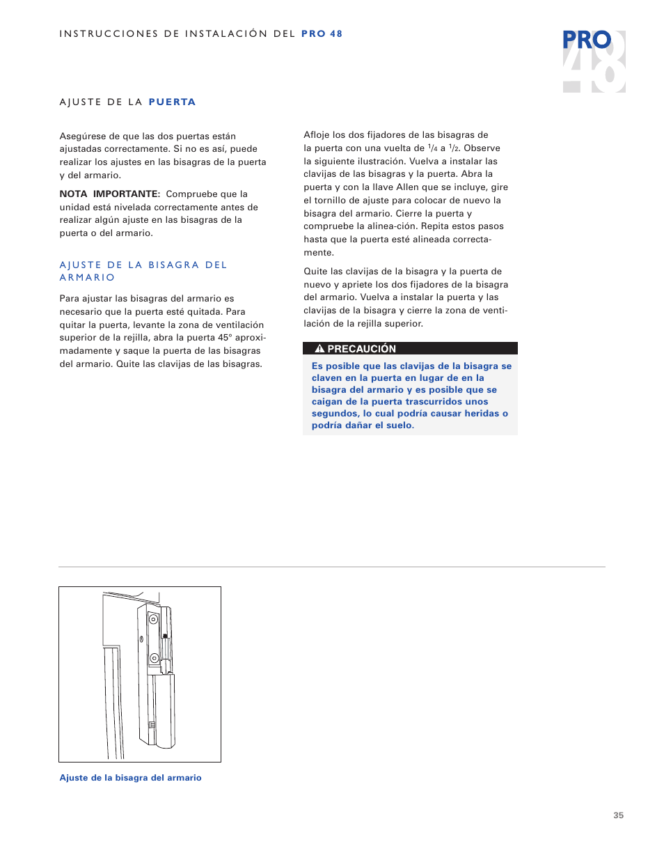 Sub-Zero PRO 48 User Manual | Page 35 / 76