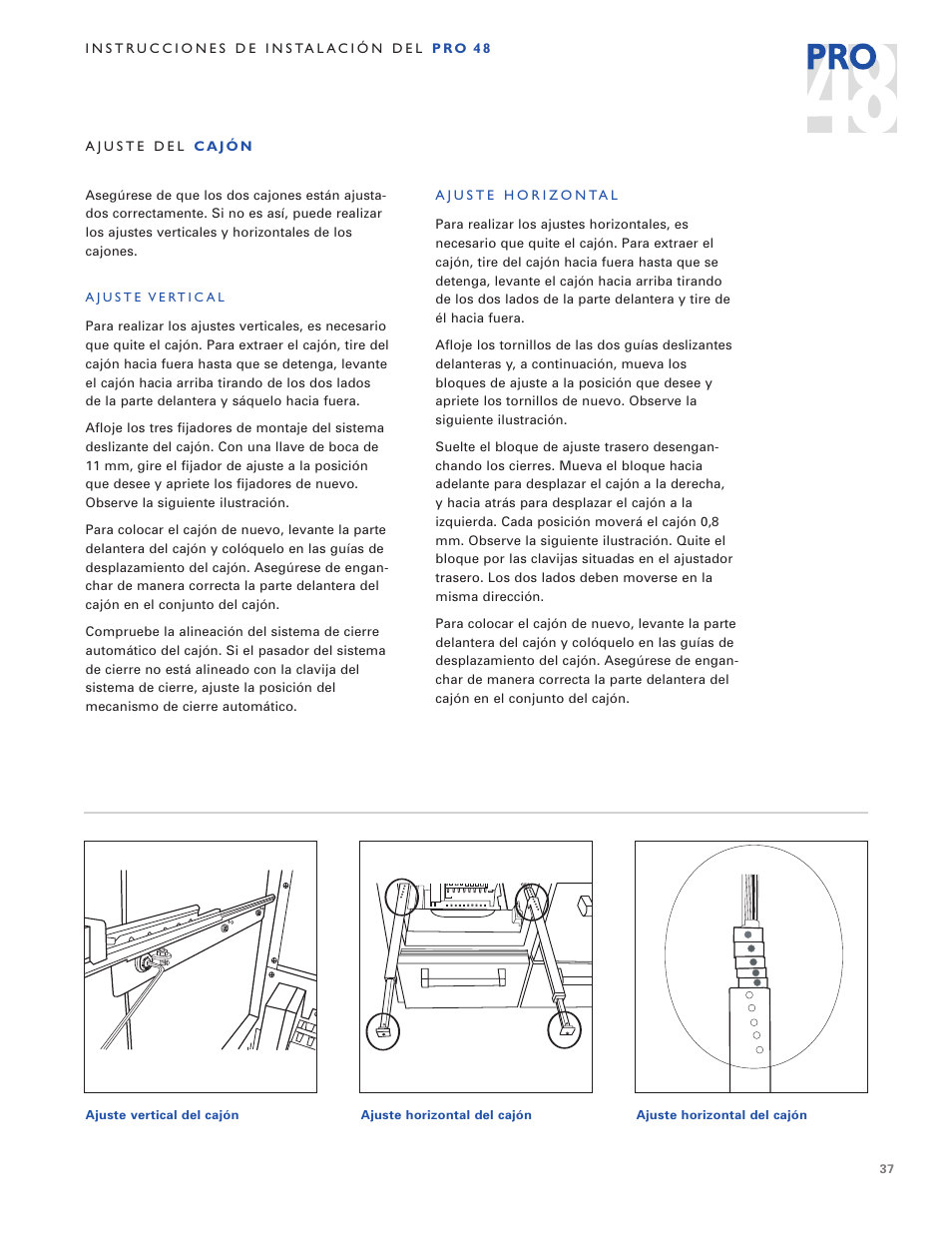 Sub-Zero PRO 48 User Manual | Page 37 / 76