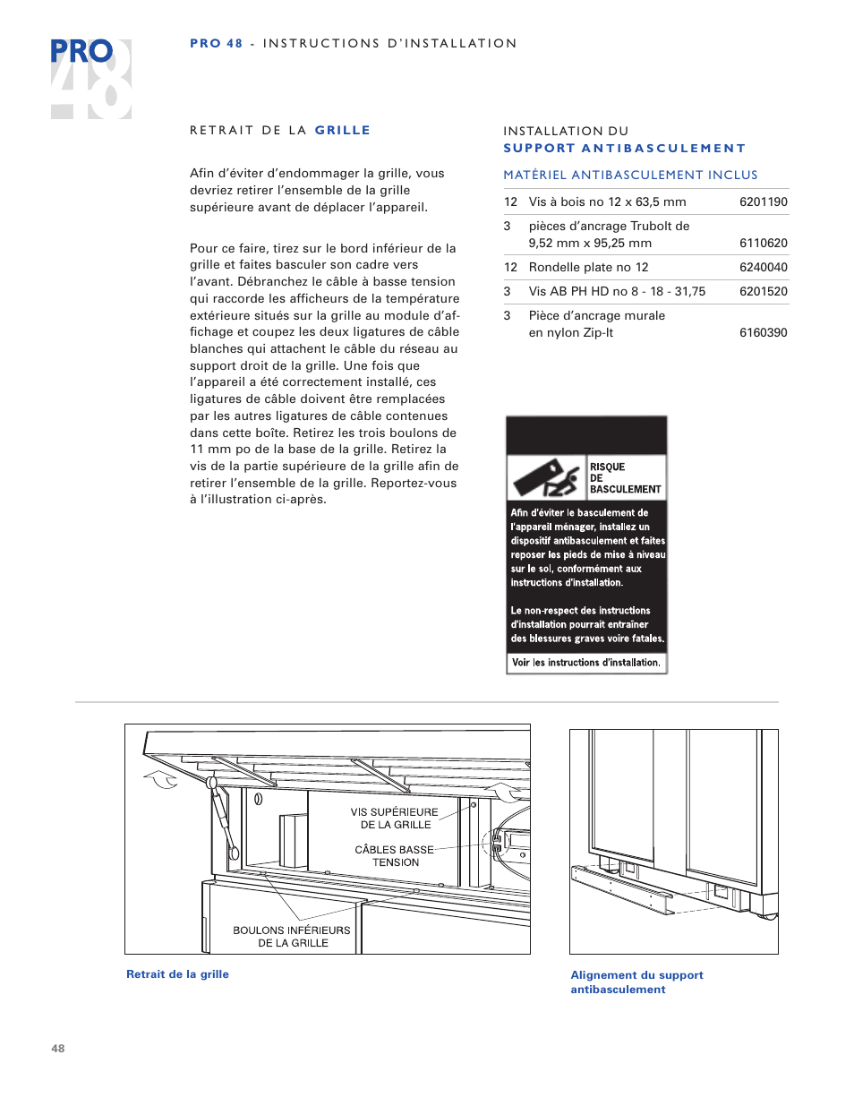 Sub-Zero PRO 48 User Manual | Page 48 / 76