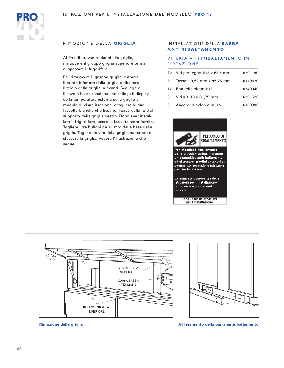 Sub-Zero PRO 48 User Manual | Page 66 / 76