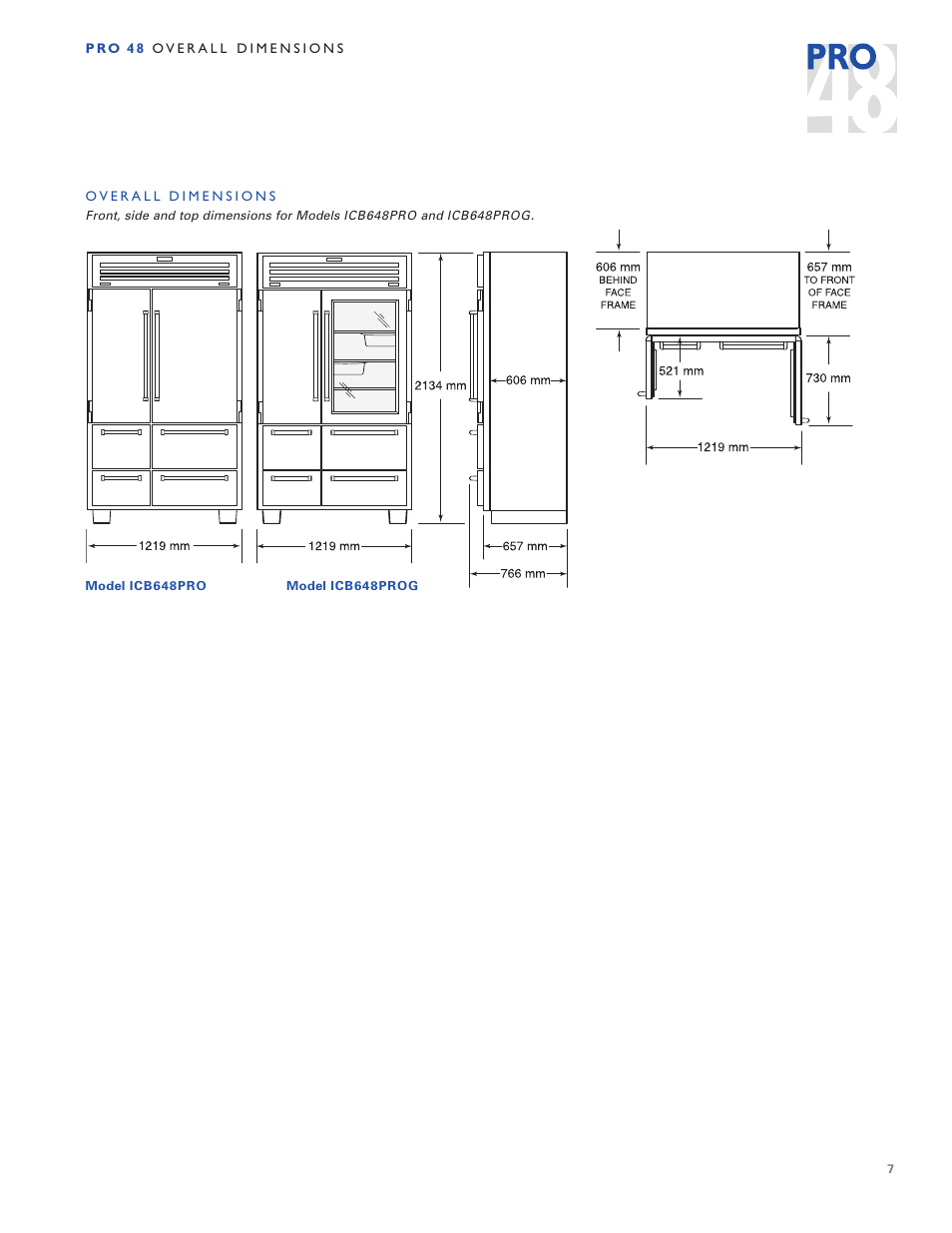 Sub-Zero PRO 48 User Manual | Page 7 / 76