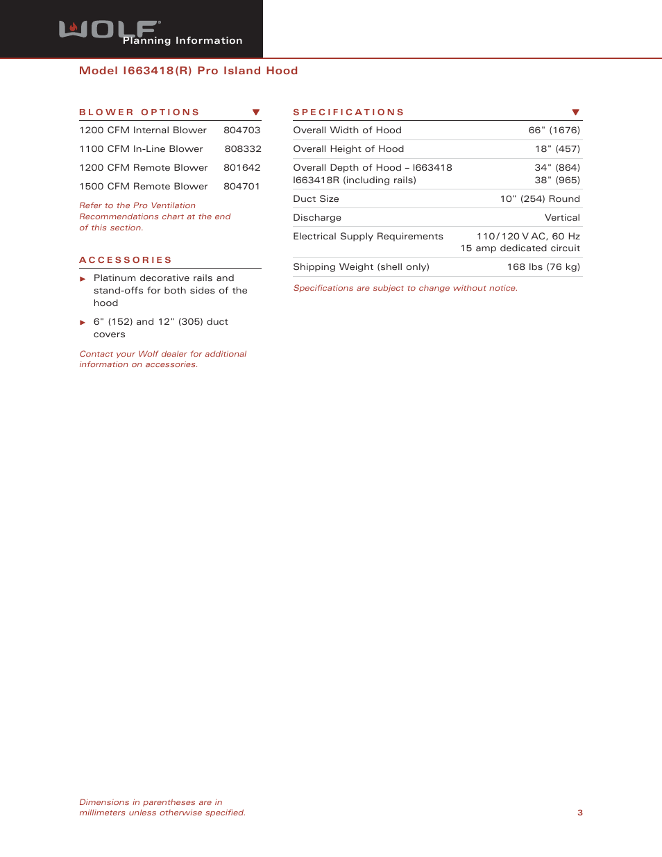 Sub-Zero I663418(R) User Manual | Page 3 / 8