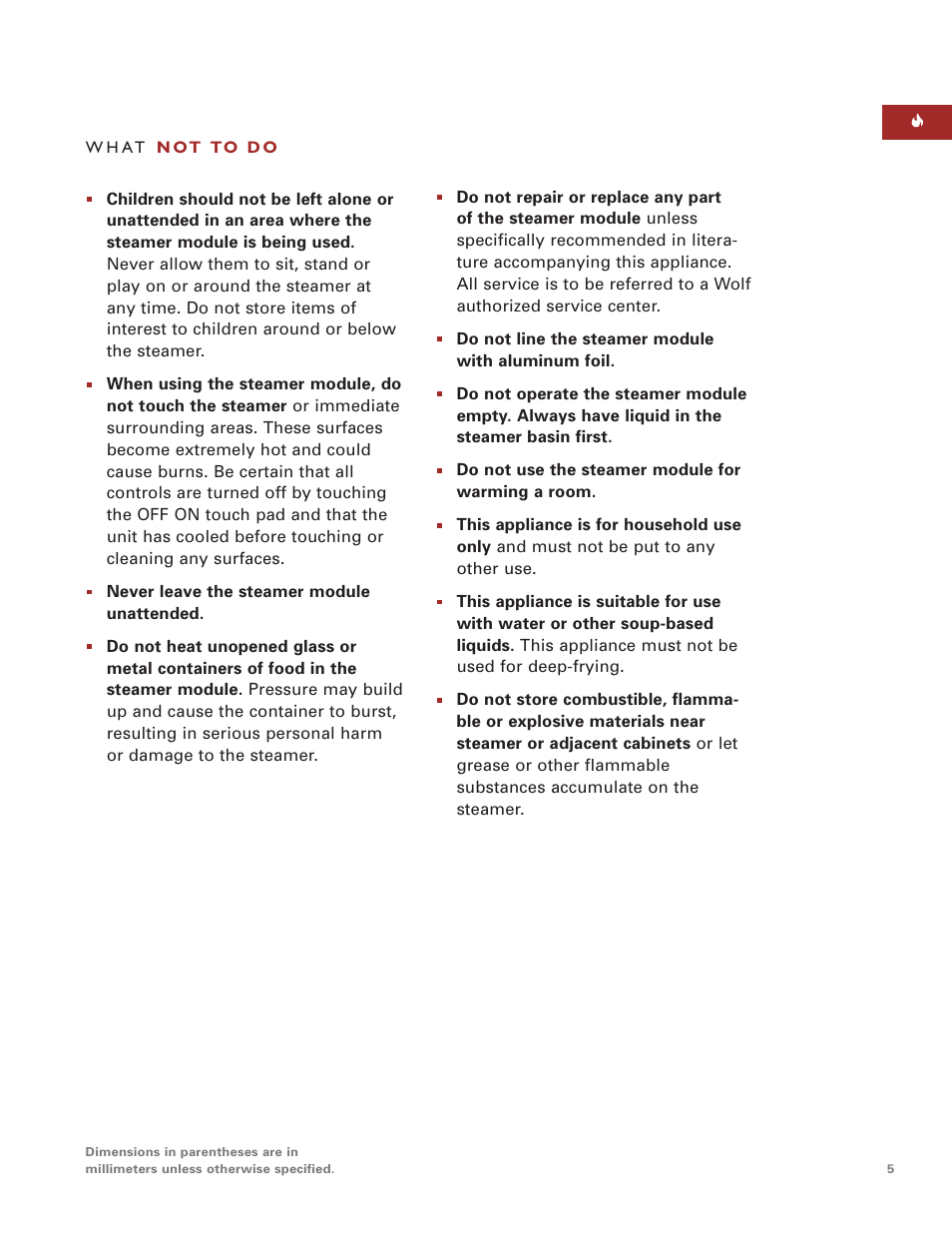 Sub-Zero Steamer Module User Manual | Page 5 / 24