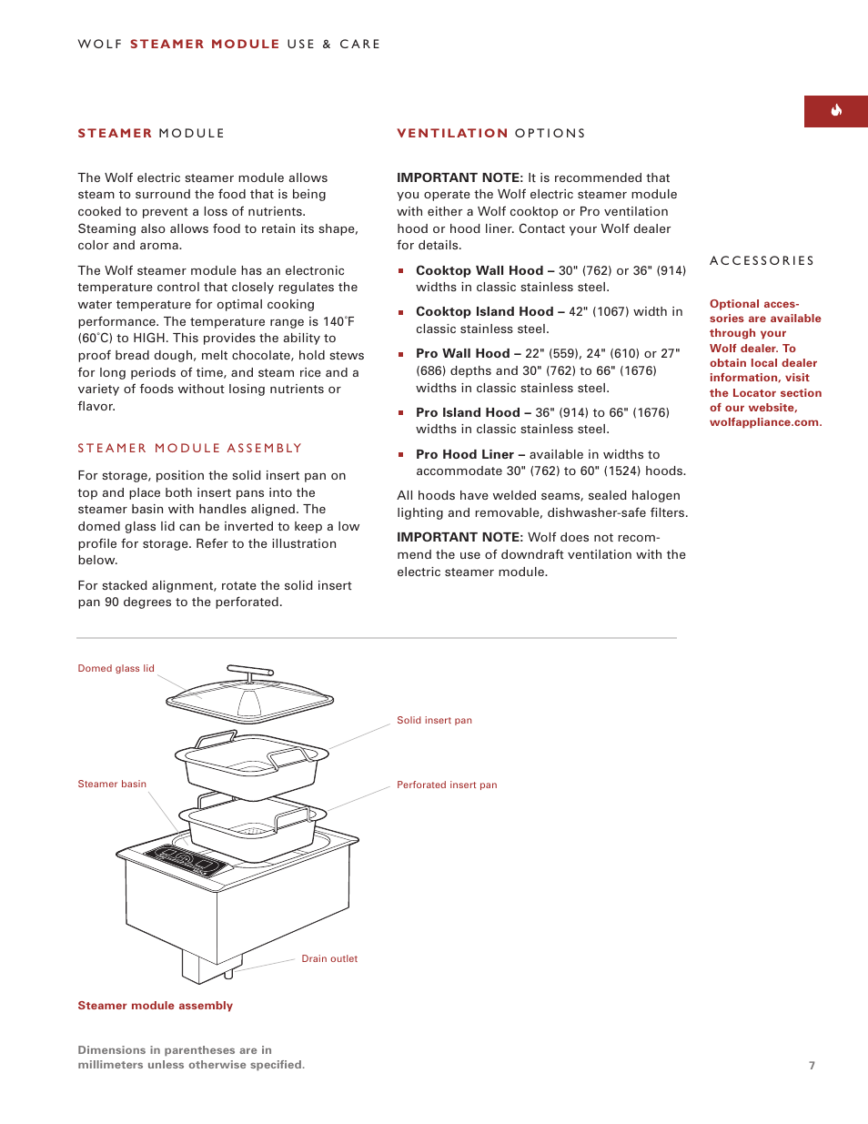 Sub-Zero Steamer Module User Manual | Page 7 / 24