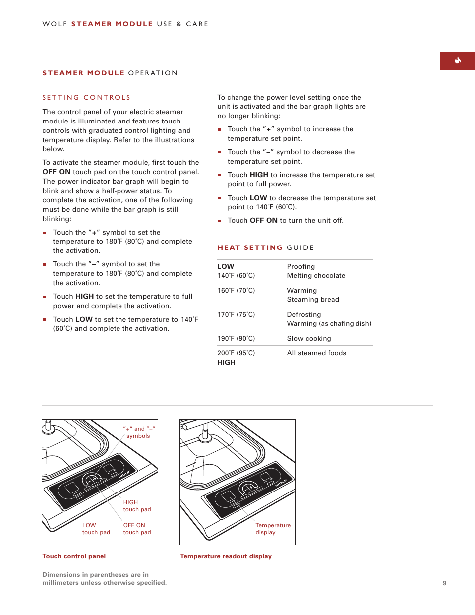 Sub-Zero Steamer Module User Manual | Page 9 / 24