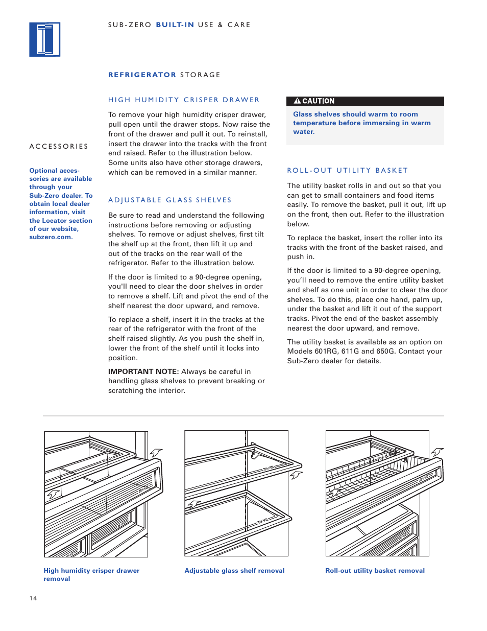 Sub-Zero Built-In Refrigeration User Manual | Page 14 / 40