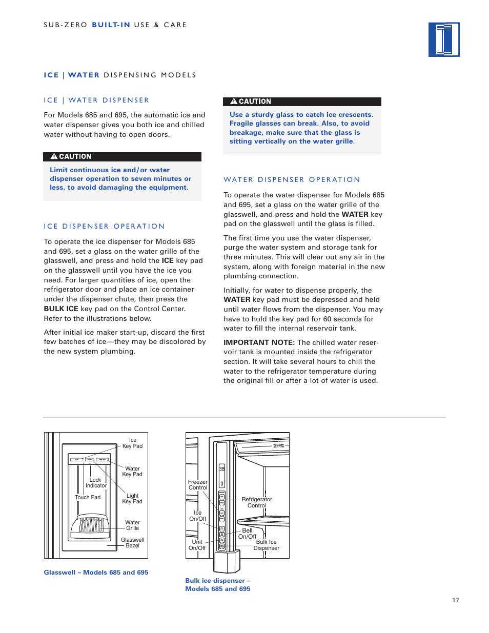 Sub-Zero Built-In Refrigeration User Manual | Page 17 / 40