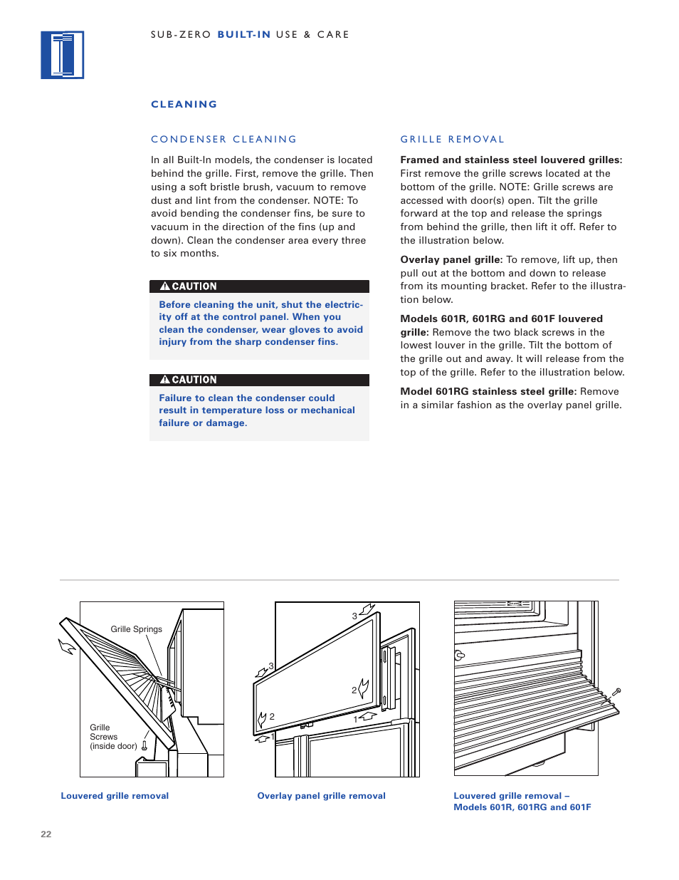 Sub-Zero Built-In Refrigeration User Manual | Page 22 / 40
