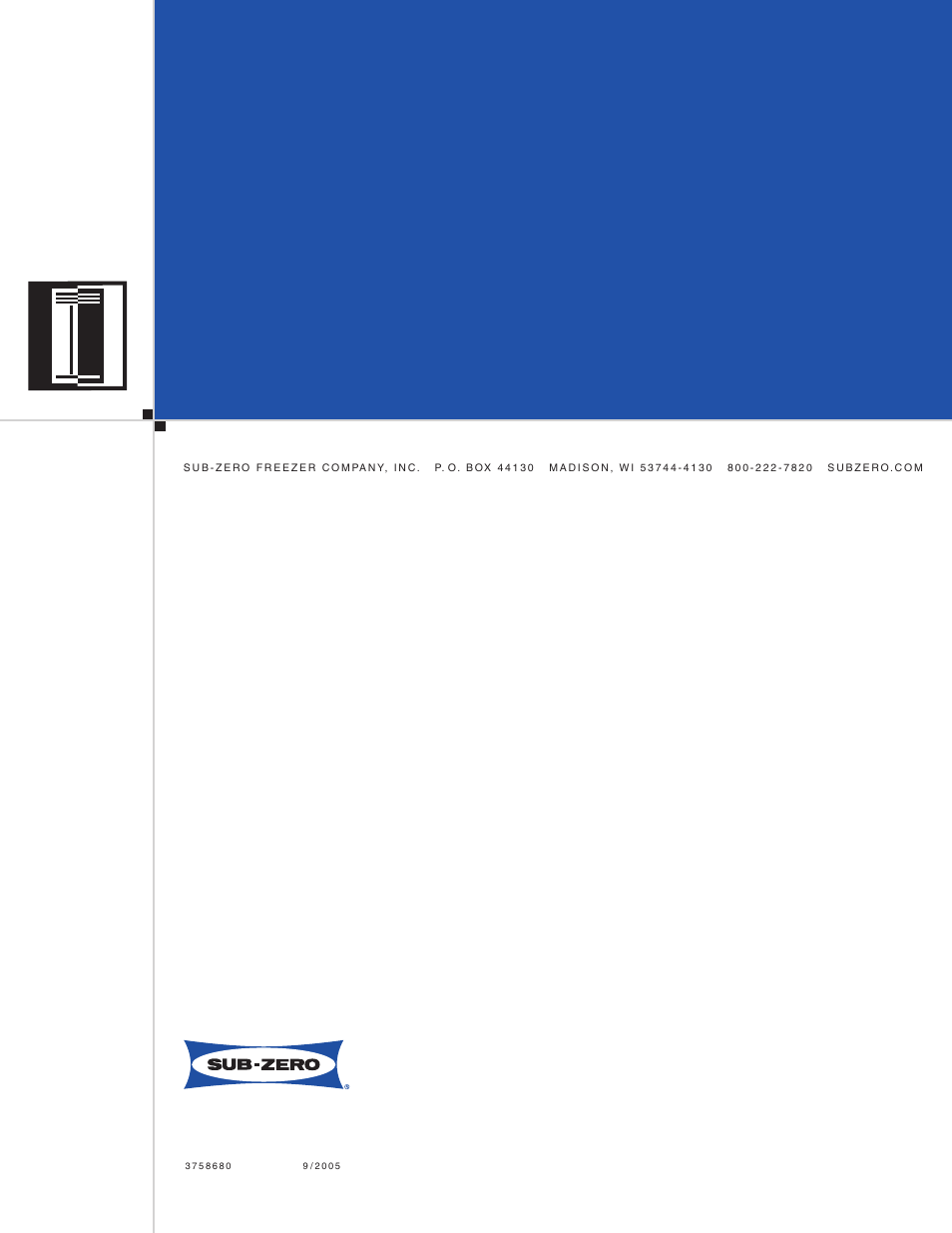 Sub-Zero Built-In Refrigeration User Manual | Page 40 / 40