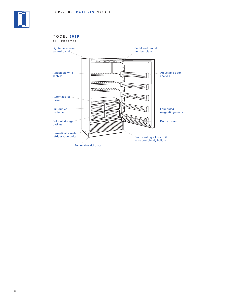 Sub-Zero Built-In Refrigeration User Manual | Page 6 / 40