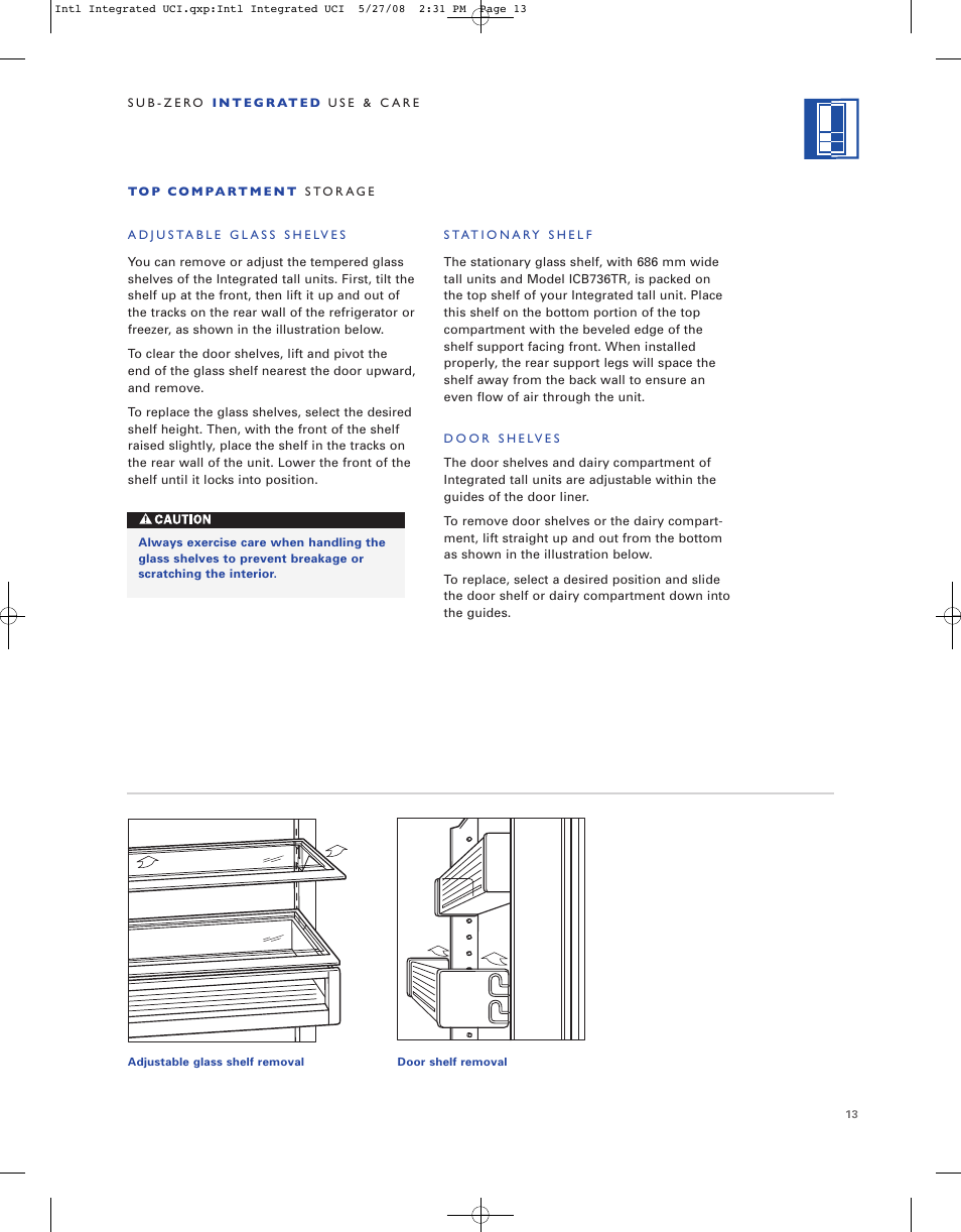 Sub-Zero ICB736TCI User Manual | Page 13 / 104