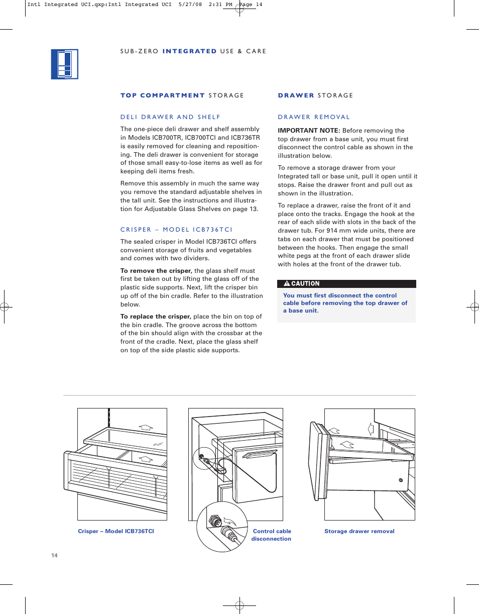 Sub-Zero ICB736TCI User Manual | Page 14 / 104