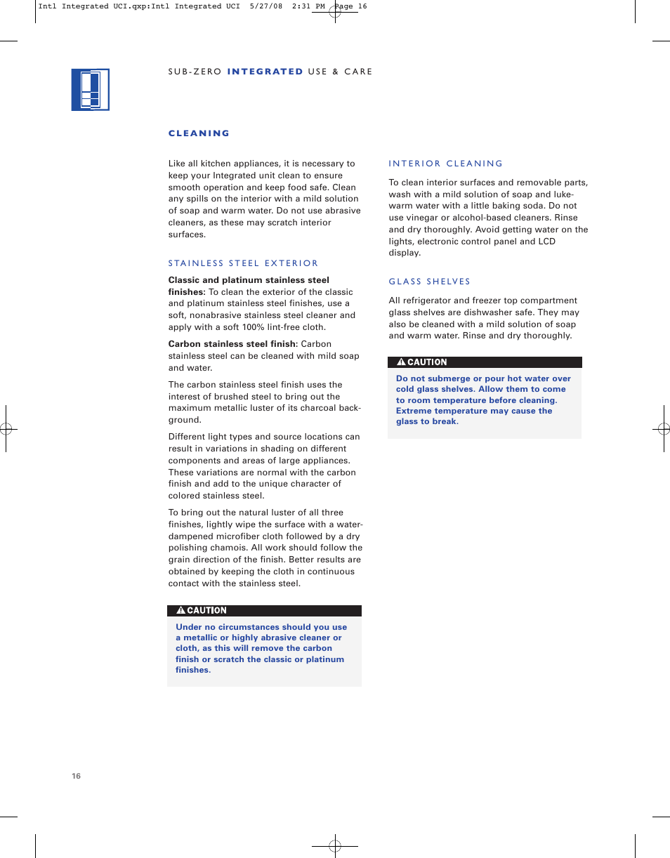 Sub-Zero ICB736TCI User Manual | Page 16 / 104