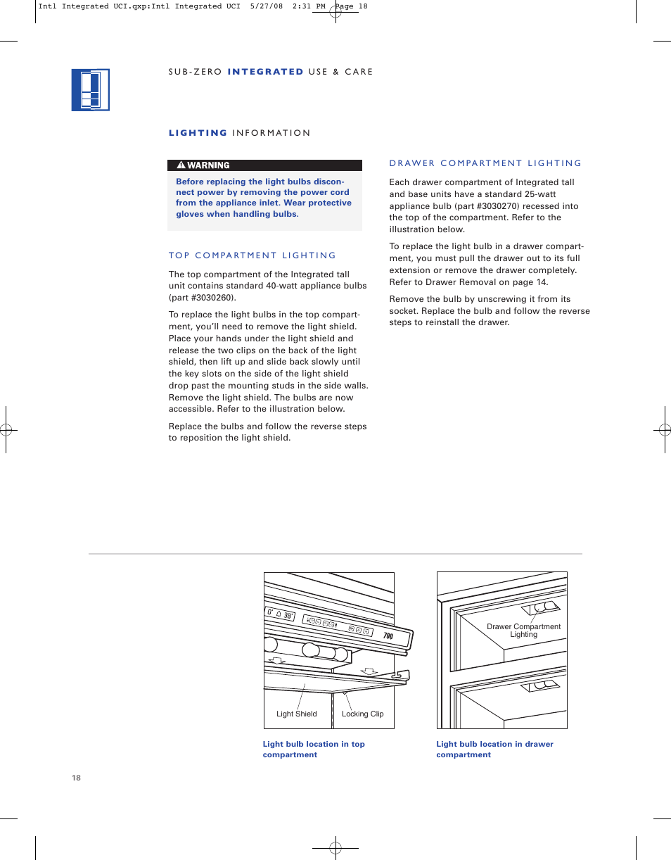Sub-Zero ICB736TCI User Manual | Page 18 / 104