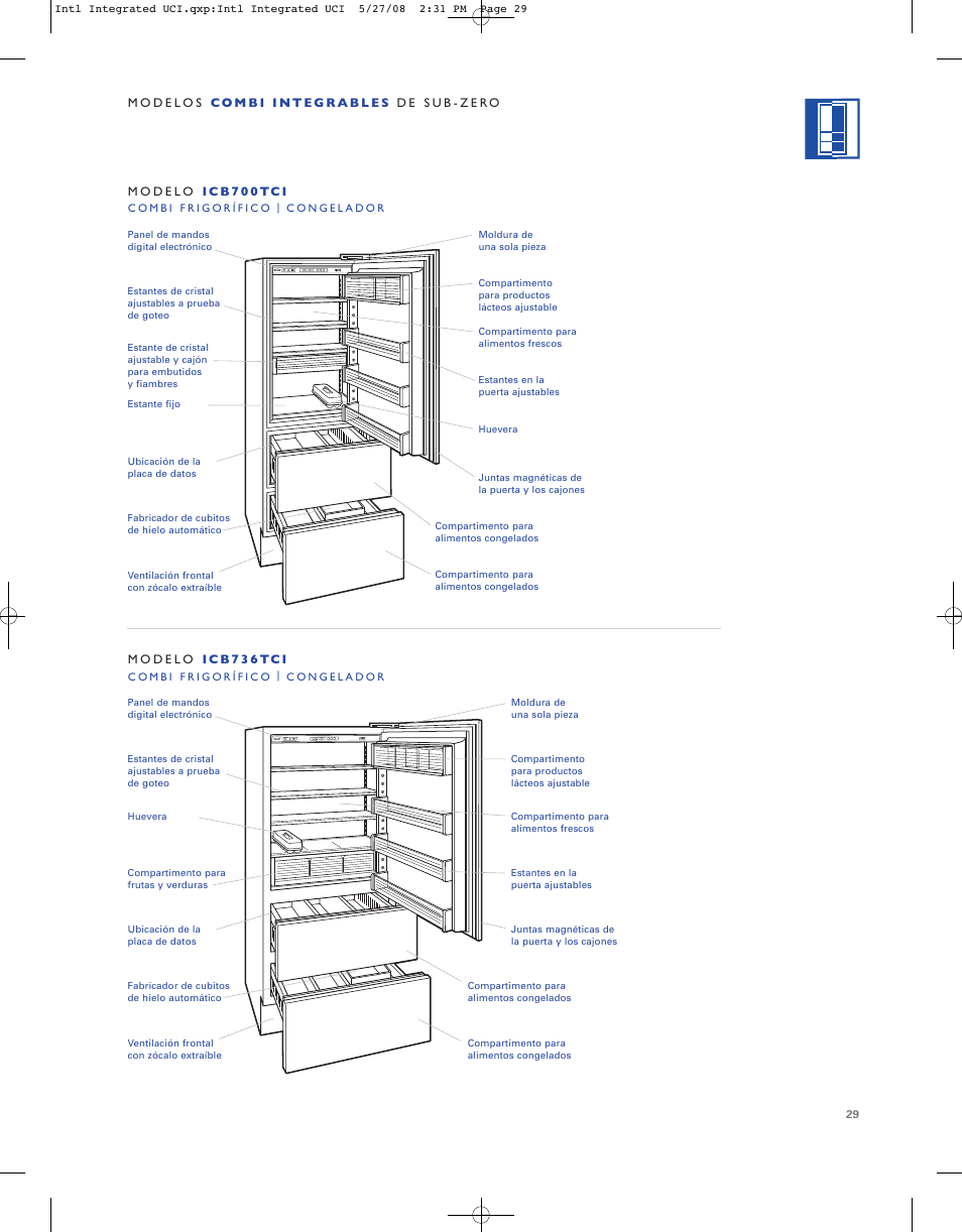 Sub-Zero ICB736TCI User Manual | Page 29 / 104