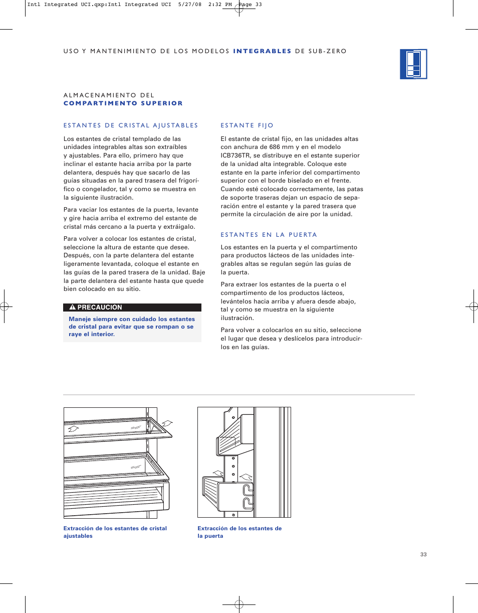 Sub-Zero ICB736TCI User Manual | Page 33 / 104