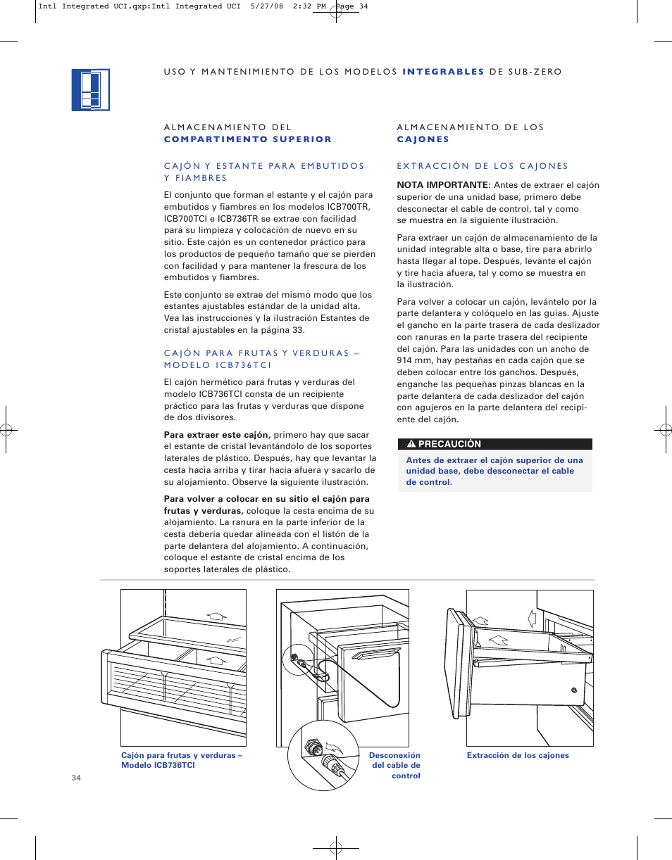 Sub-Zero ICB736TCI User Manual | Page 34 / 104