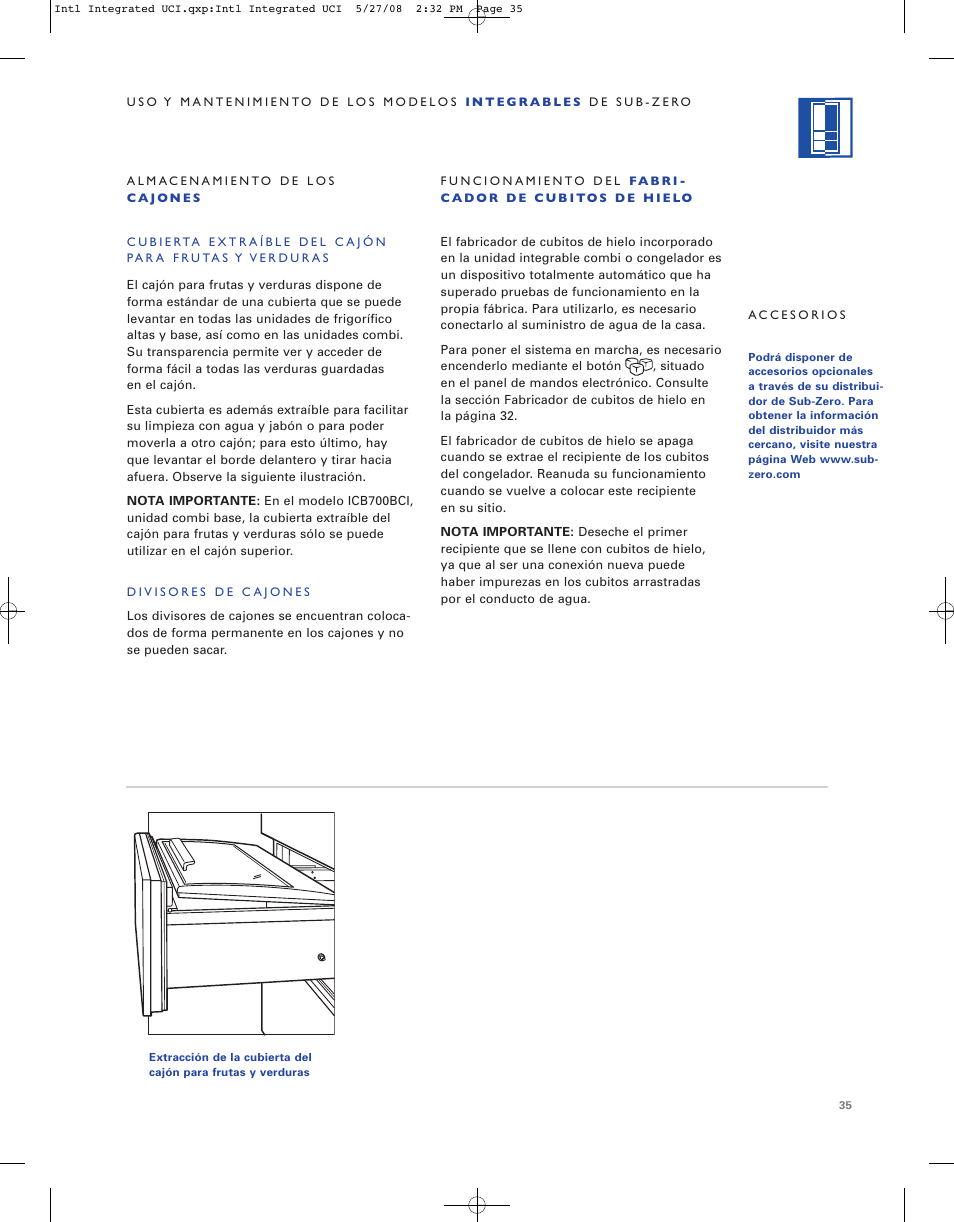 Sub-Zero ICB736TCI User Manual | Page 35 / 104