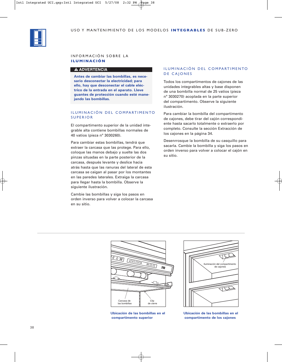 Sub-Zero ICB736TCI User Manual | Page 38 / 104