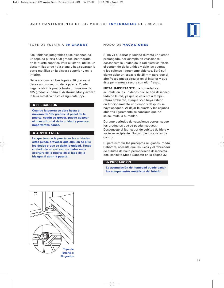 Sub-Zero ICB736TCI User Manual | Page 39 / 104