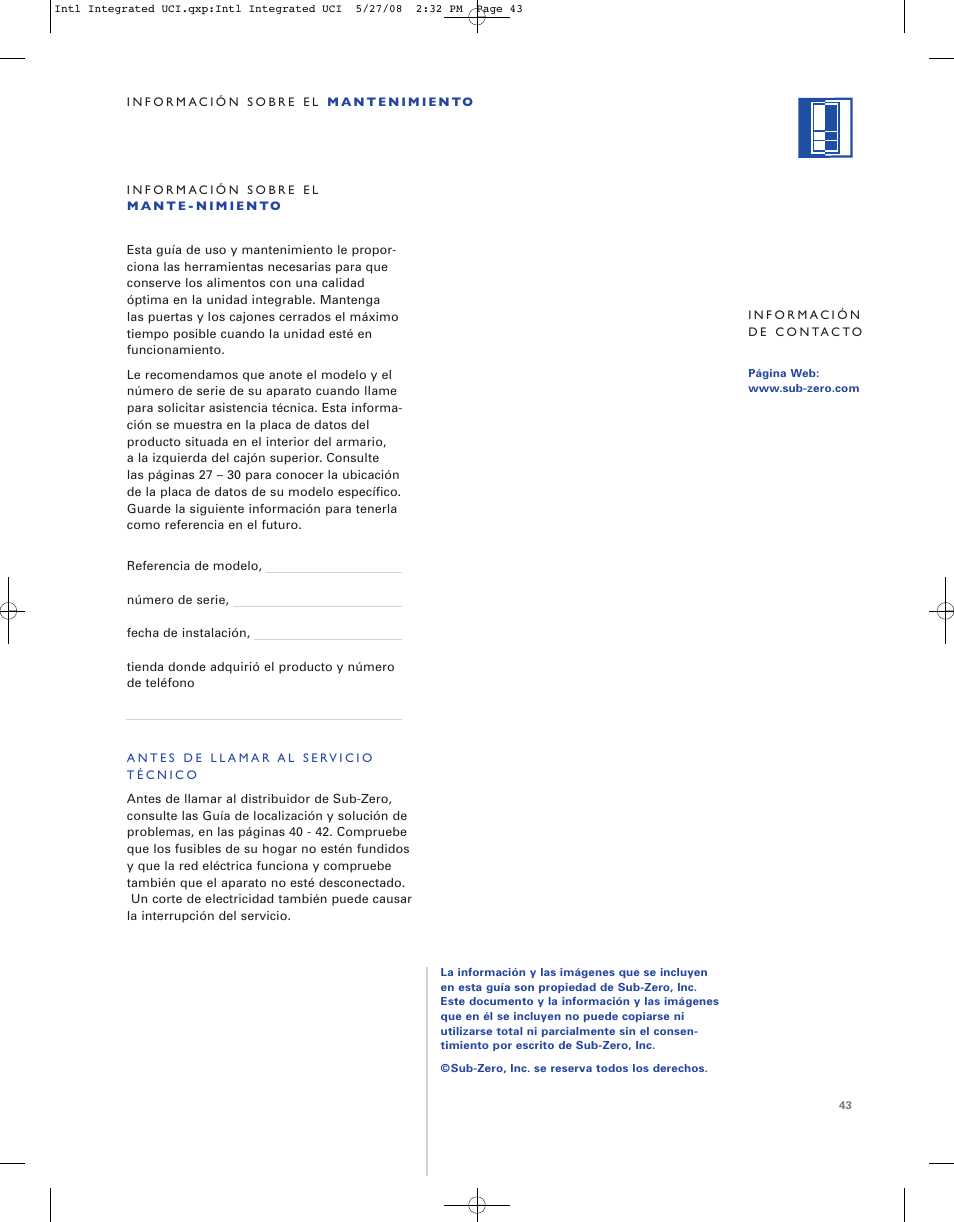 Sub-Zero ICB736TCI User Manual | Page 43 / 104