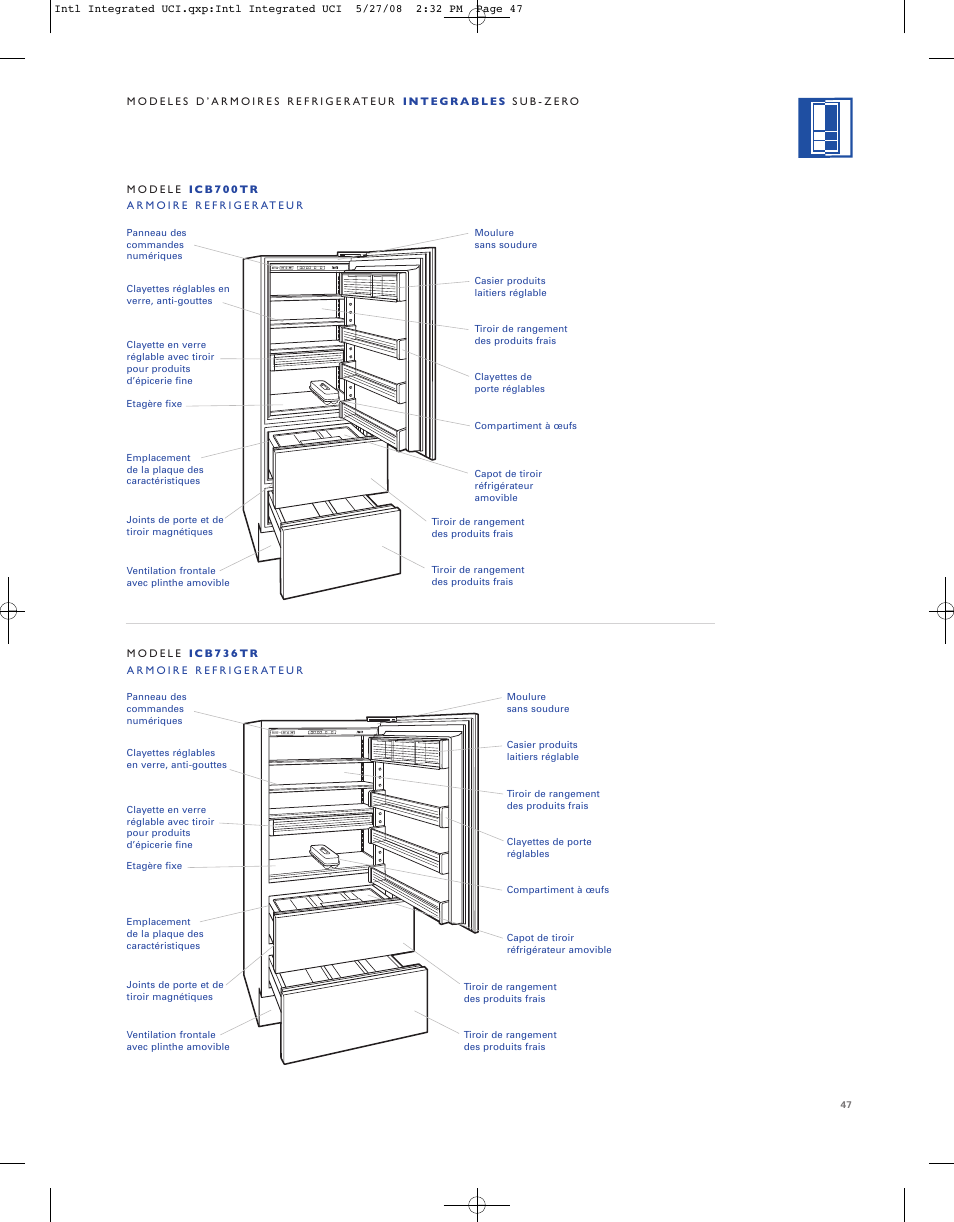 Sub-Zero ICB736TCI User Manual | Page 47 / 104