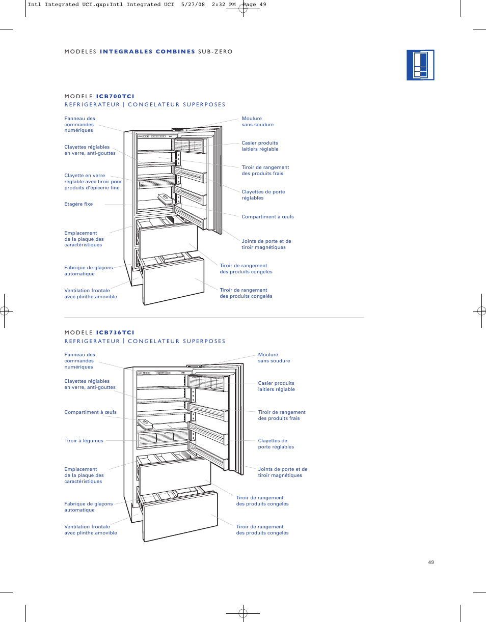 Sub-Zero ICB736TCI User Manual | Page 49 / 104