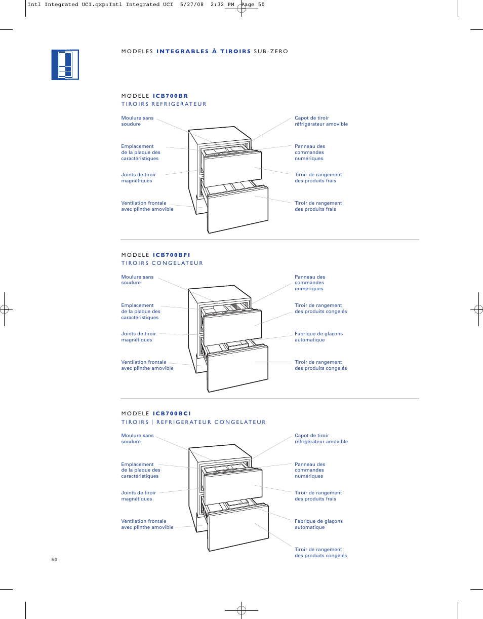 Sub-Zero ICB736TCI User Manual | Page 50 / 104