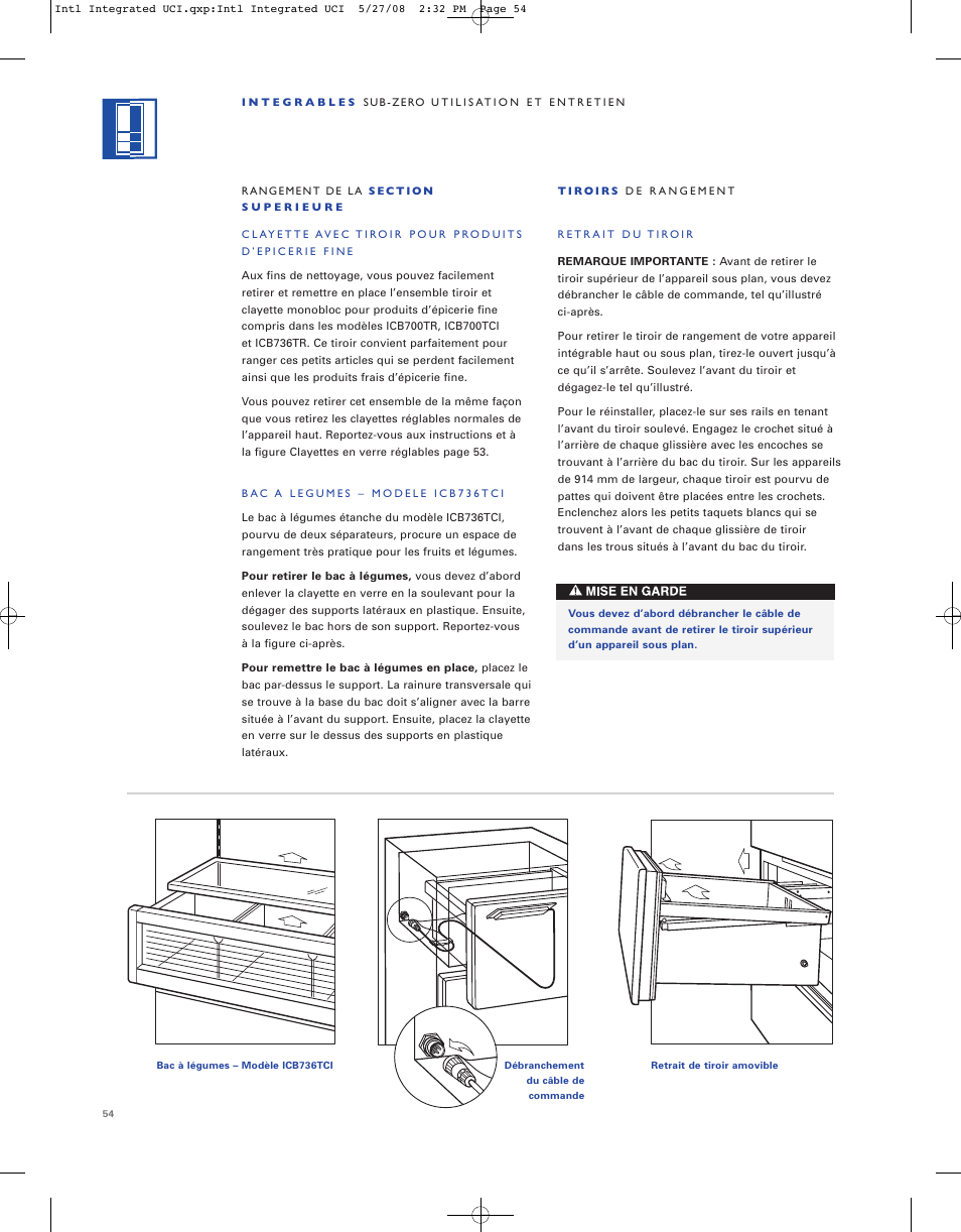 Sub-Zero ICB736TCI User Manual | Page 54 / 104