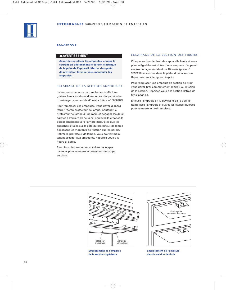 Sub-Zero ICB736TCI User Manual | Page 58 / 104