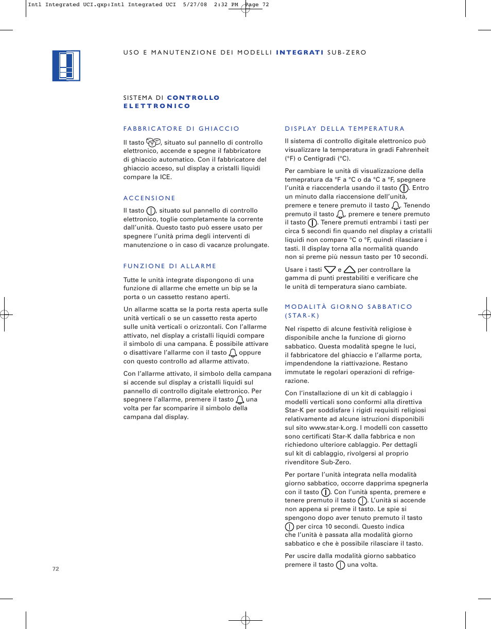 Sub-Zero ICB736TCI User Manual | Page 72 / 104