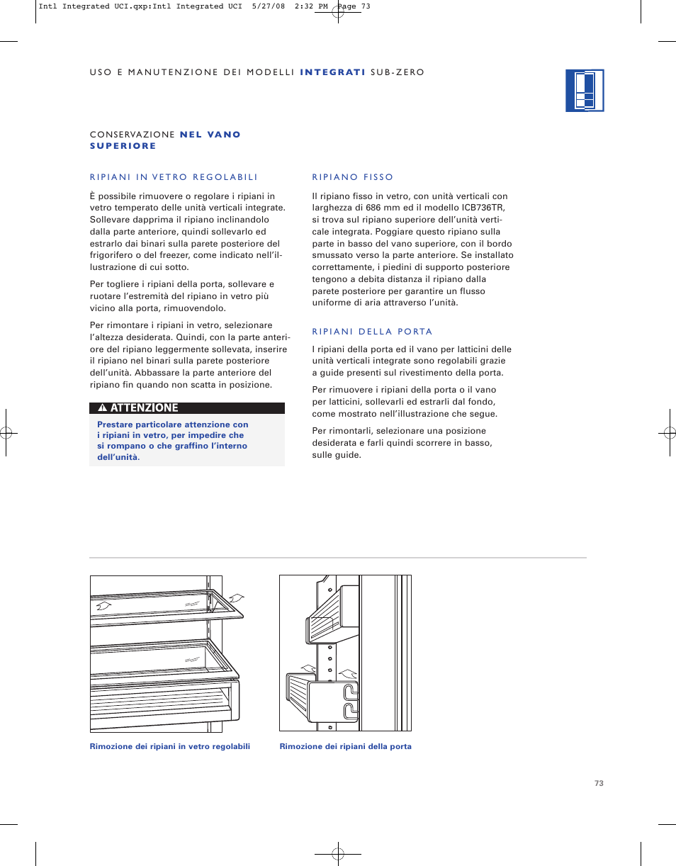 Sub-Zero ICB736TCI User Manual | Page 73 / 104