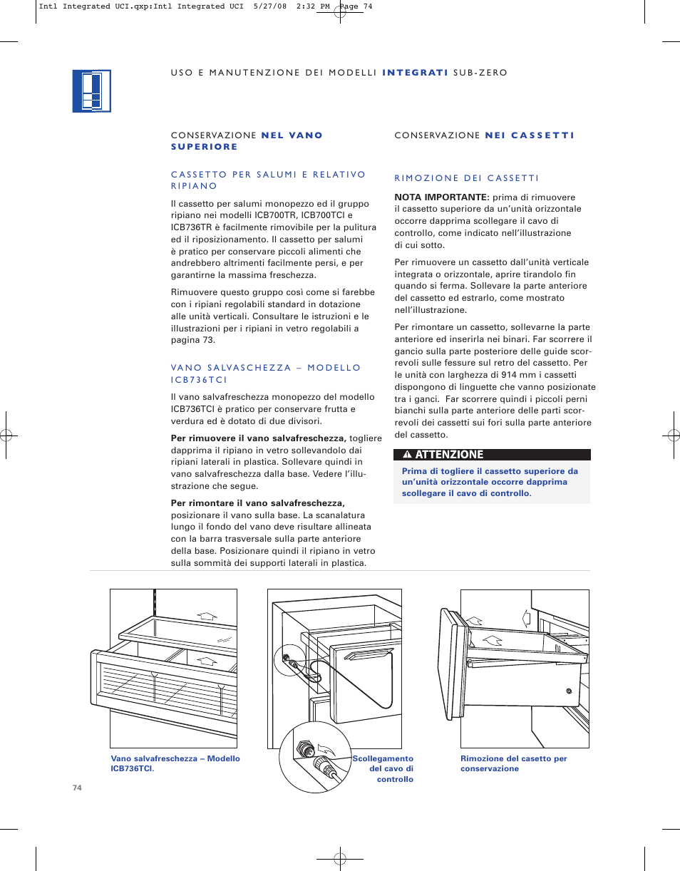 Sub-Zero ICB736TCI User Manual | Page 74 / 104